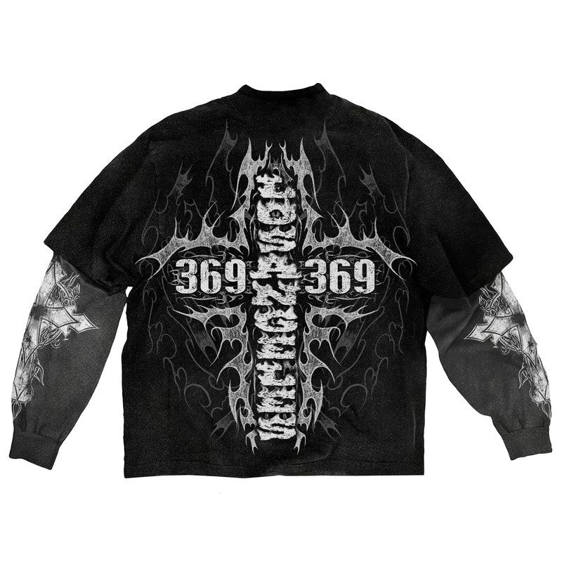 Human Angels Double-Layer Long-Sleeve T-Shirt
