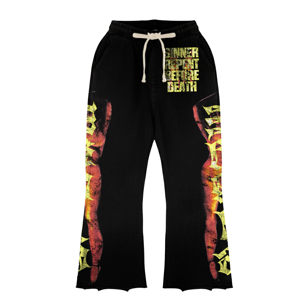 Sinners Repent Flare Sweatpants