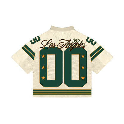 Cream Eagle Short-Sleeve Football Jersey