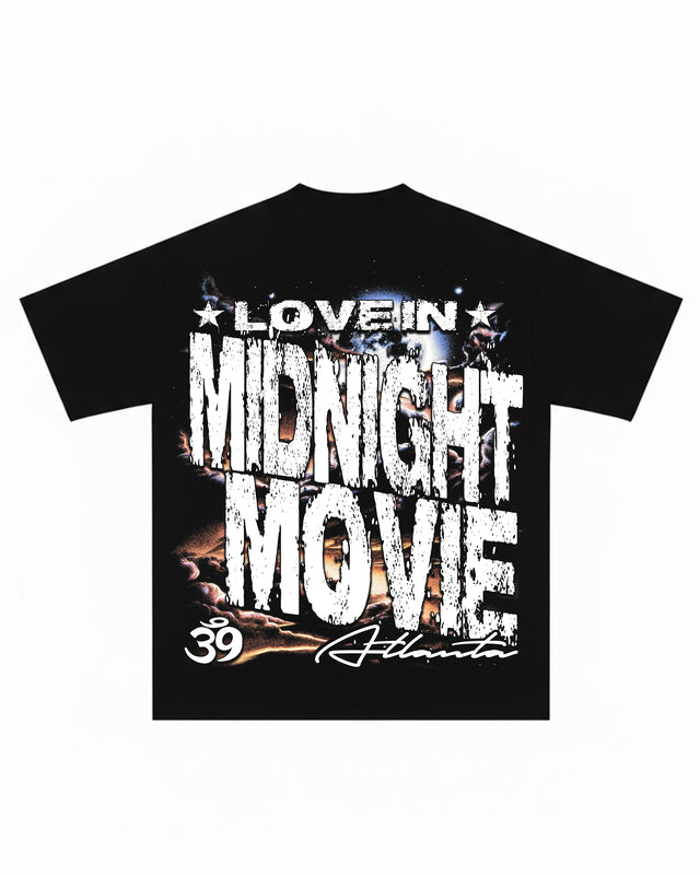Midnight Movies Short-Sleeve T-Shirt & Flare Sweatpants Full Set