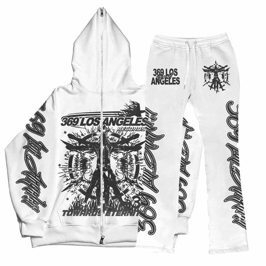 Eternity Full Zip Hoodie & Flare Sweatpants Full Set