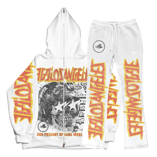 World Tour Full Zip Hoodie & Flare Sweatpants Full Set