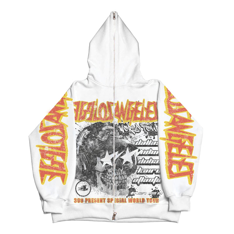 World Tour Full Zip Hoodie & Flare Sweatpants Full Set