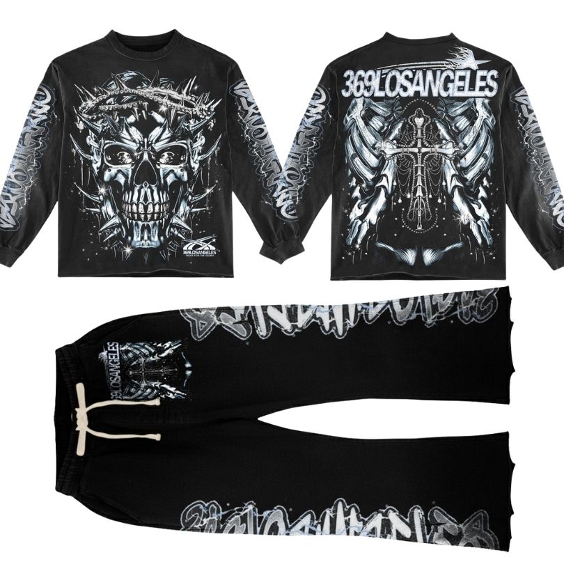 Fight For Glory Long-Sleeve T-Shirt & Flare Sweatpants Full Set