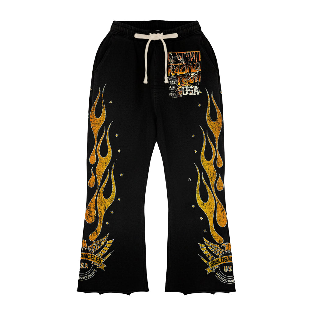 Freedom Spirity Long-Sleeve T-Shirt & Flare Sweatpants Full Set