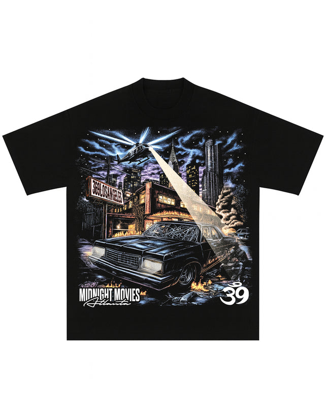 Midnight Movies Short-Sleeve T-Shirt & Flare Sweatpants Full Set