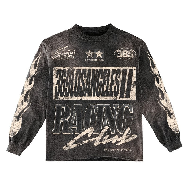 Racing Club Long-Sleeve T-Shirt & Flare Sweatpants Full Set