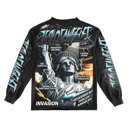 No Justice Long-Sleeve T-Shirt & Flare Sweatpants Full Set