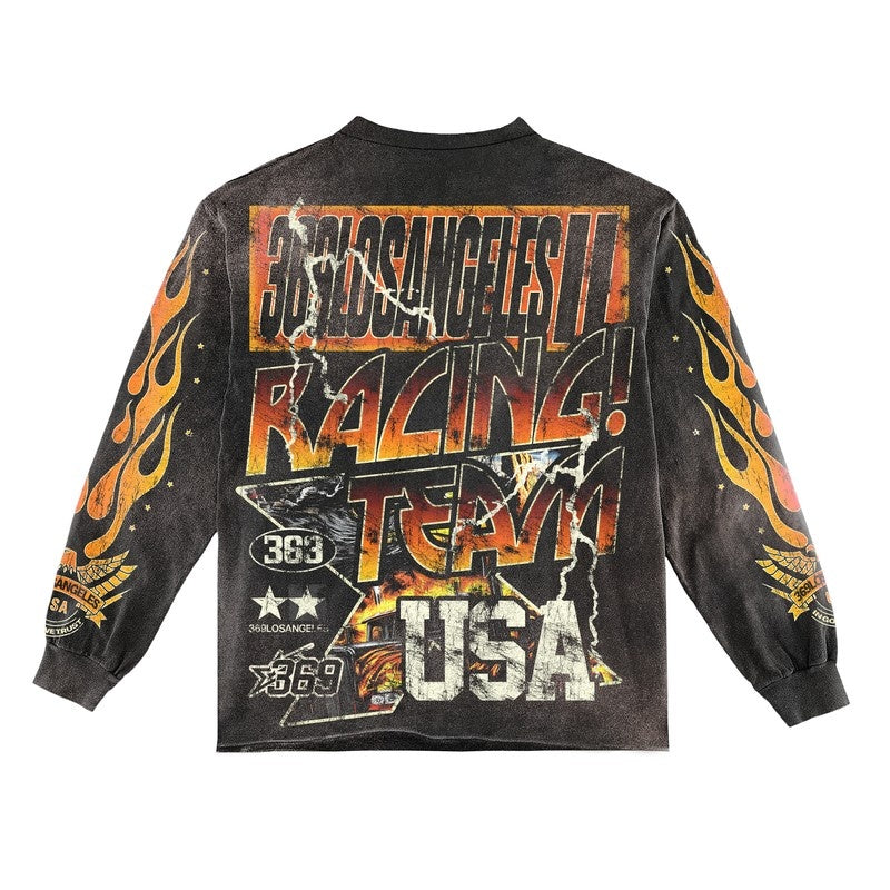 Freedom Spirity Long-Sleeve T-Shirt & Flare Sweatpants Full Set