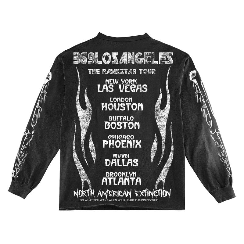 Rawkstar Long-Sleeve T-Shirt & Flare Sweatpants Full Set