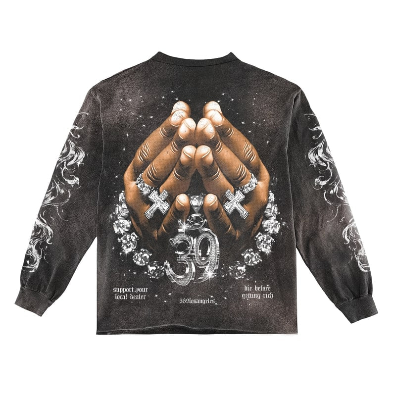 Take A Risk Long-Sleeve T-Shirt & Flare Sweatpants Full Set