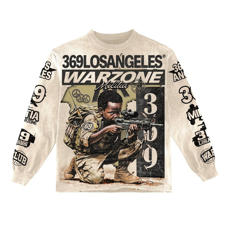 Warzone Long-Sleeve T-Shirt & Flare Sweatpants Full Set