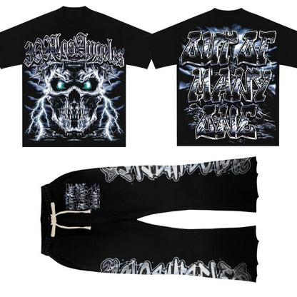 Out Of Many One Short-Sleeve T-Shirt & Flare Sweatpants Full Set