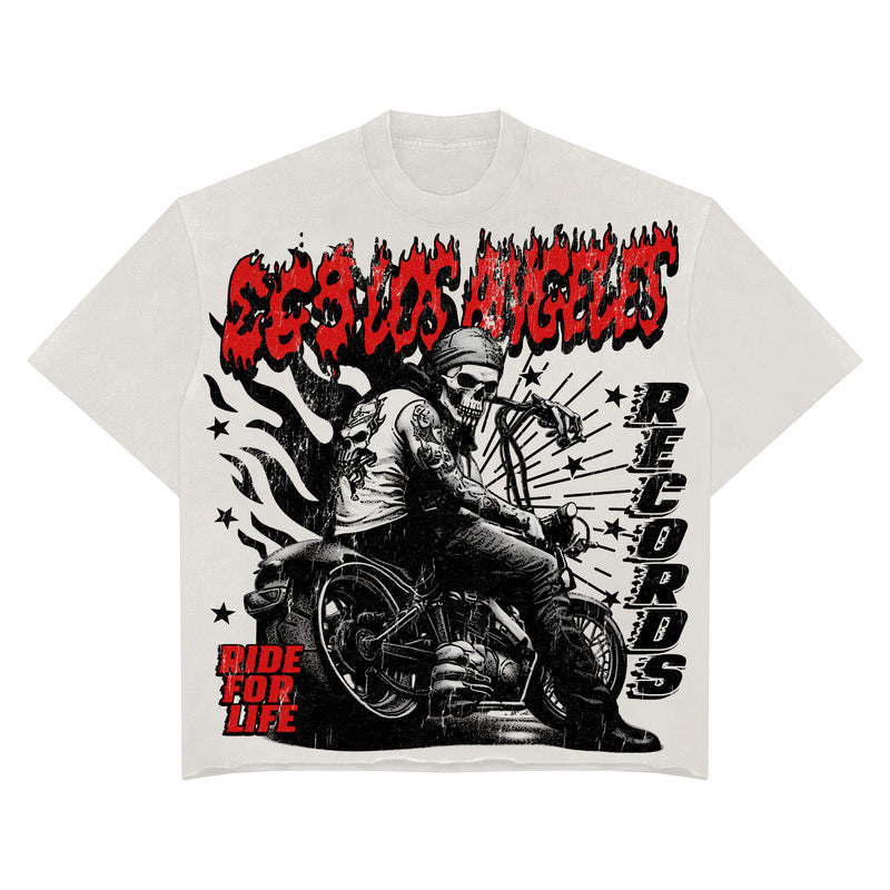 Skeleton Biker Short-Sleeve T-Shirt