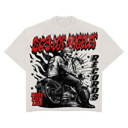 Skeleton Biker Short-Sleeve T-Shirt
